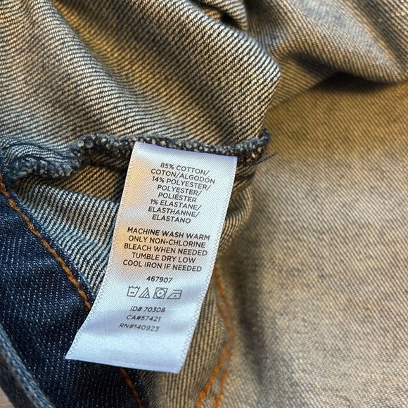 LOFT Jean Jacket Cropped Tailored Medium Wash Blue Size XS - Picture 5 of 5